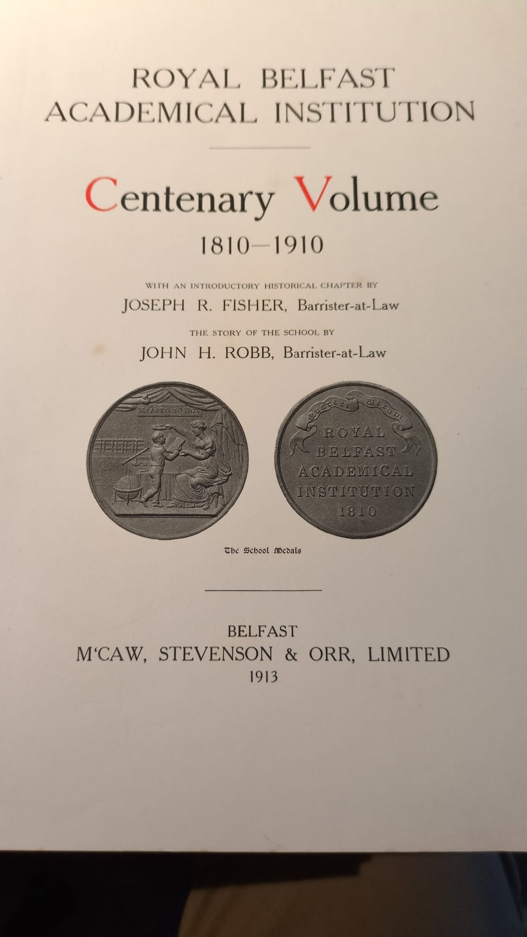 The Book of the Royal Belfast Academical Institution