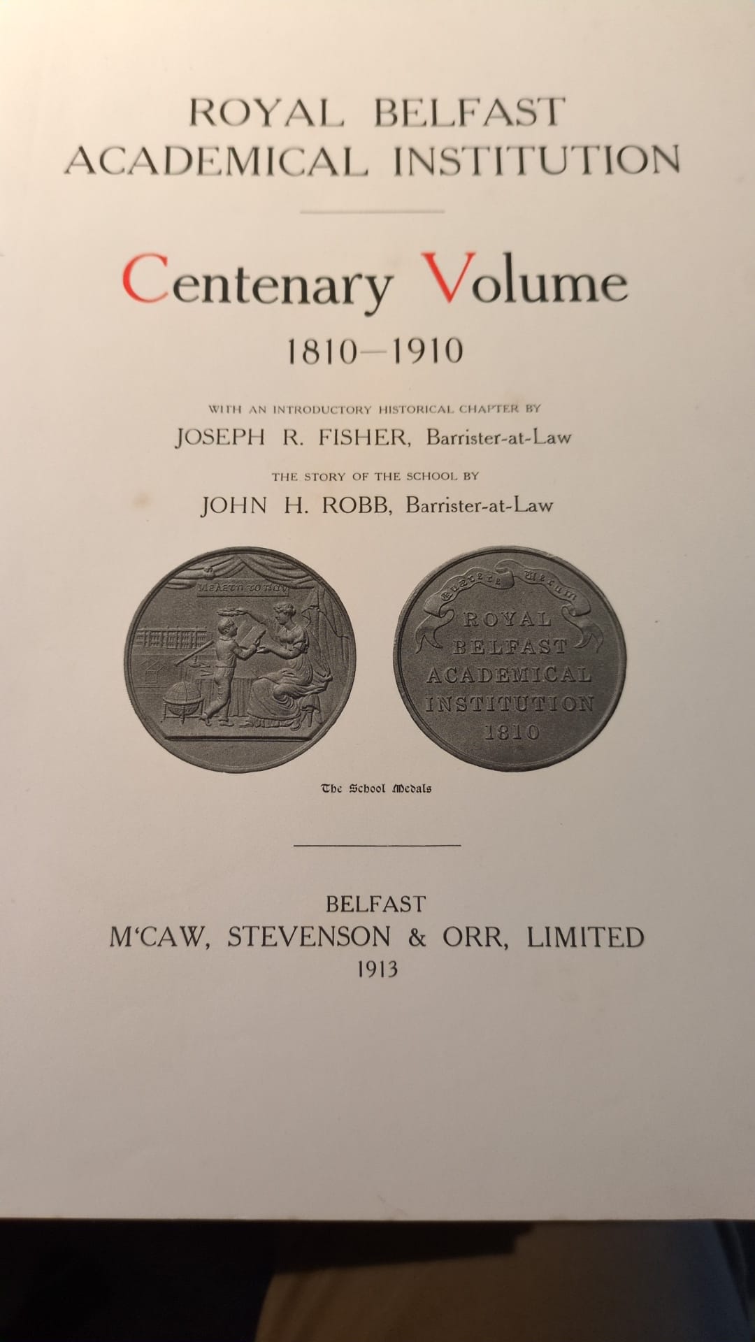 The Book of the Royal Belfast Academical Institution
